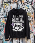 TRACQ. - "RAISED ON GRAFFITI, PUNK & DRIP" Heavy Oversized Hoodie