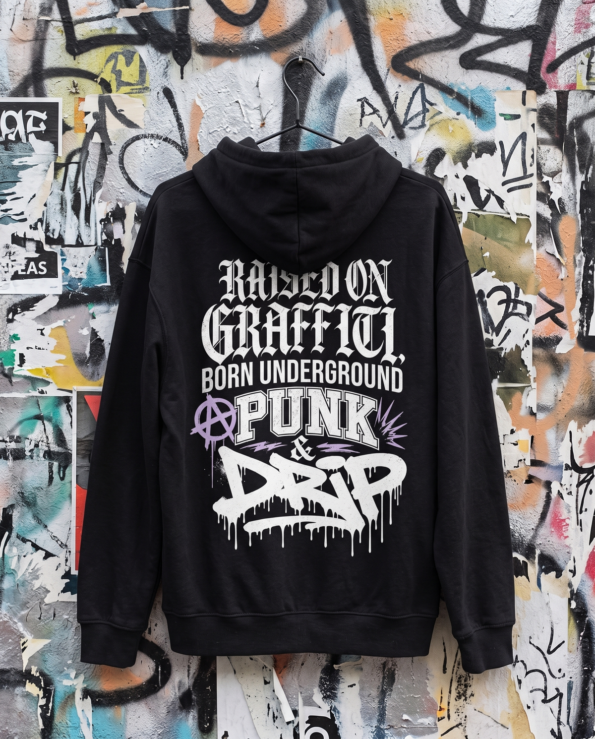 TRACQ. - "RAISED ON GRAFFITI, PUNK & DRIP" Heavy Oversized Hoodie