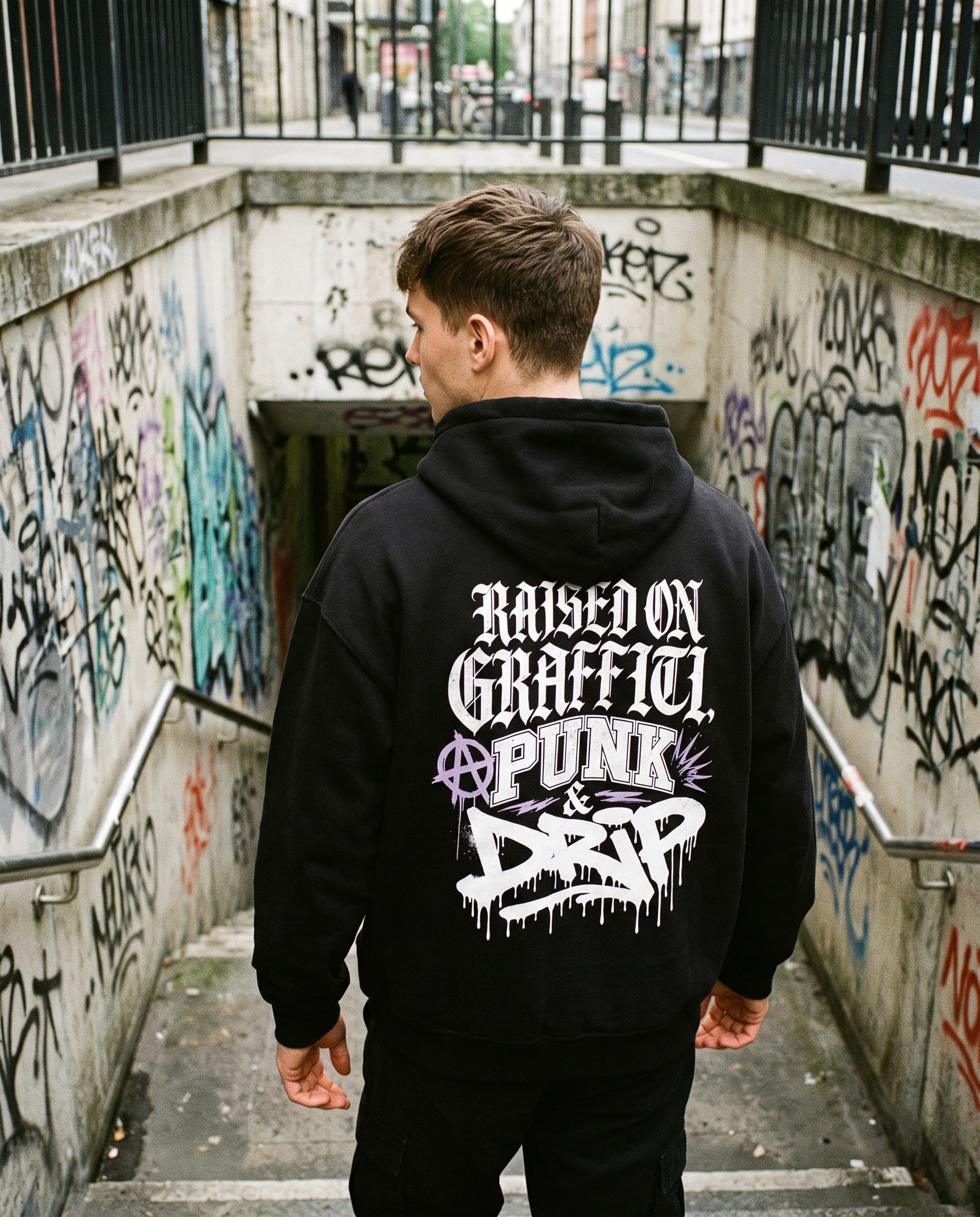 TRACQ. - "RAISED ON GRAFFITI, PUNK & DRIP" Heavy Oversized Hoodie