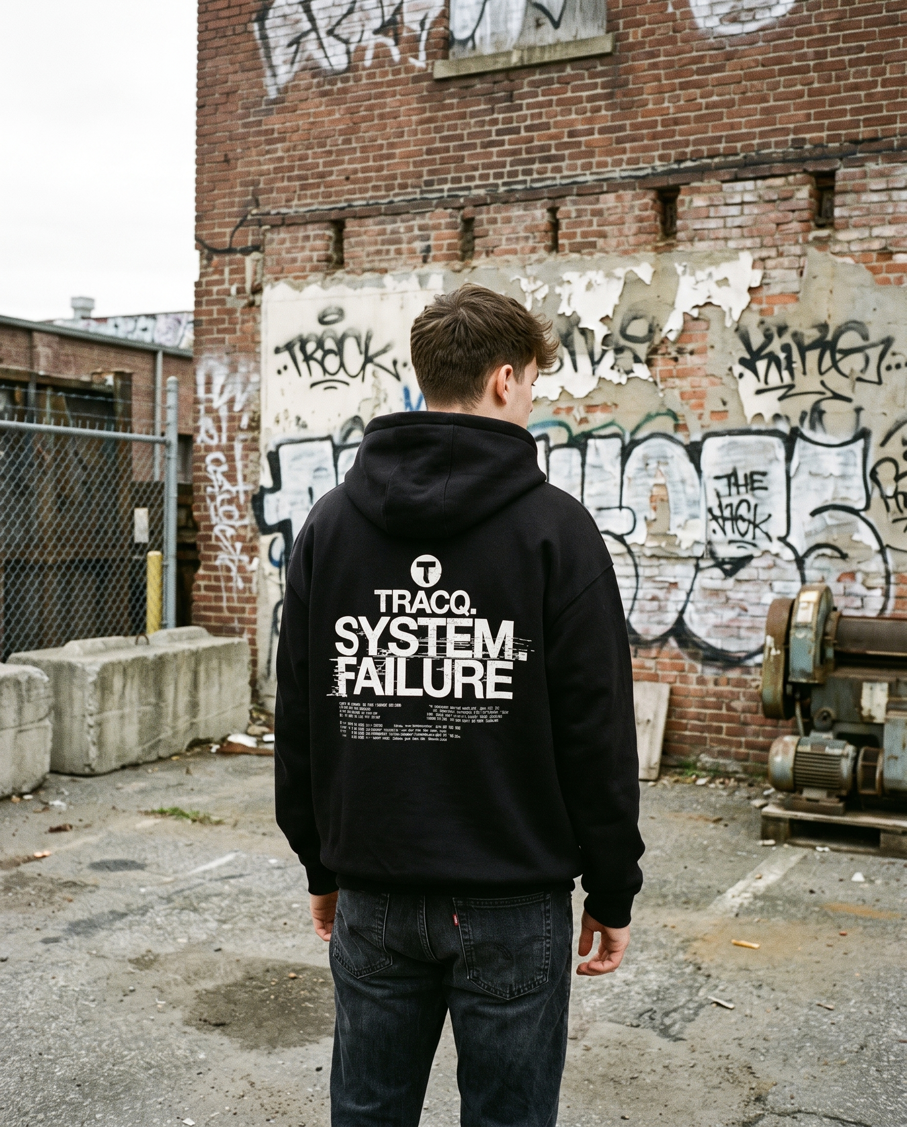TRACQ. - "SYSTEM FAILURE" Heavy Oversized Hoodie