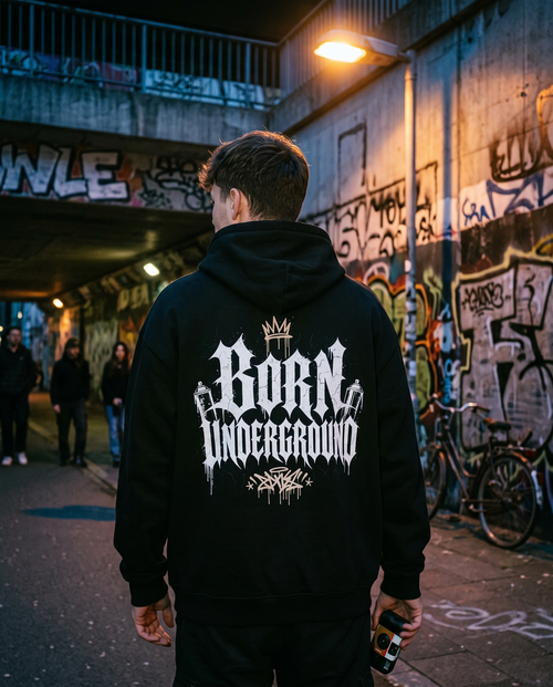 TRACQ. - "BORN UNDERGROUND" Heavy Oversized Hoodie