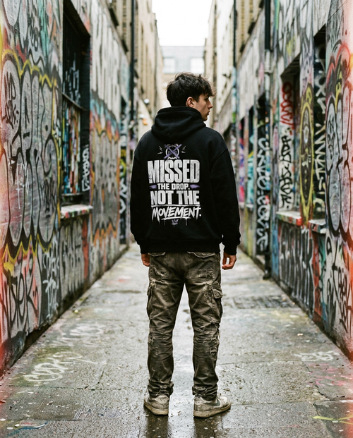 TRACQ. - "MISSED THE DROP. NOT THE MOVEMENT" Heavy Oversized Hoodie