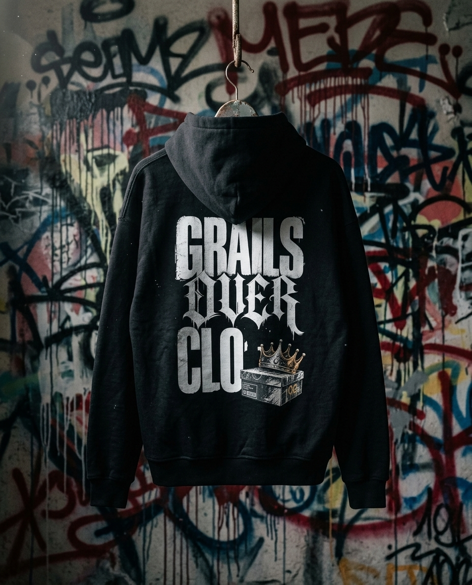 TRACQ. - "GRAILS OVER CLO" Heavy Oversized Hoodie
