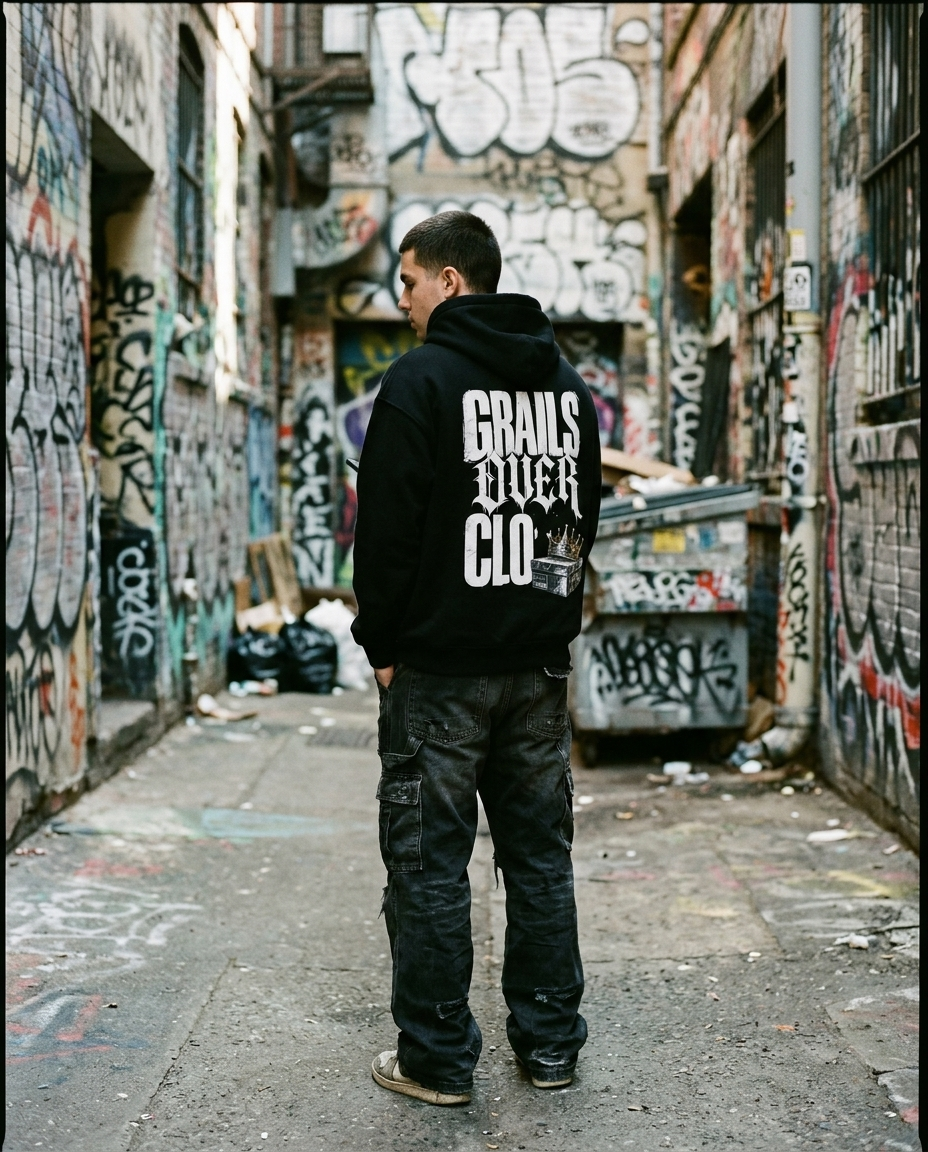 TRACQ. - "GRAILS OVER CLO" Heavy Oversized Hoodie