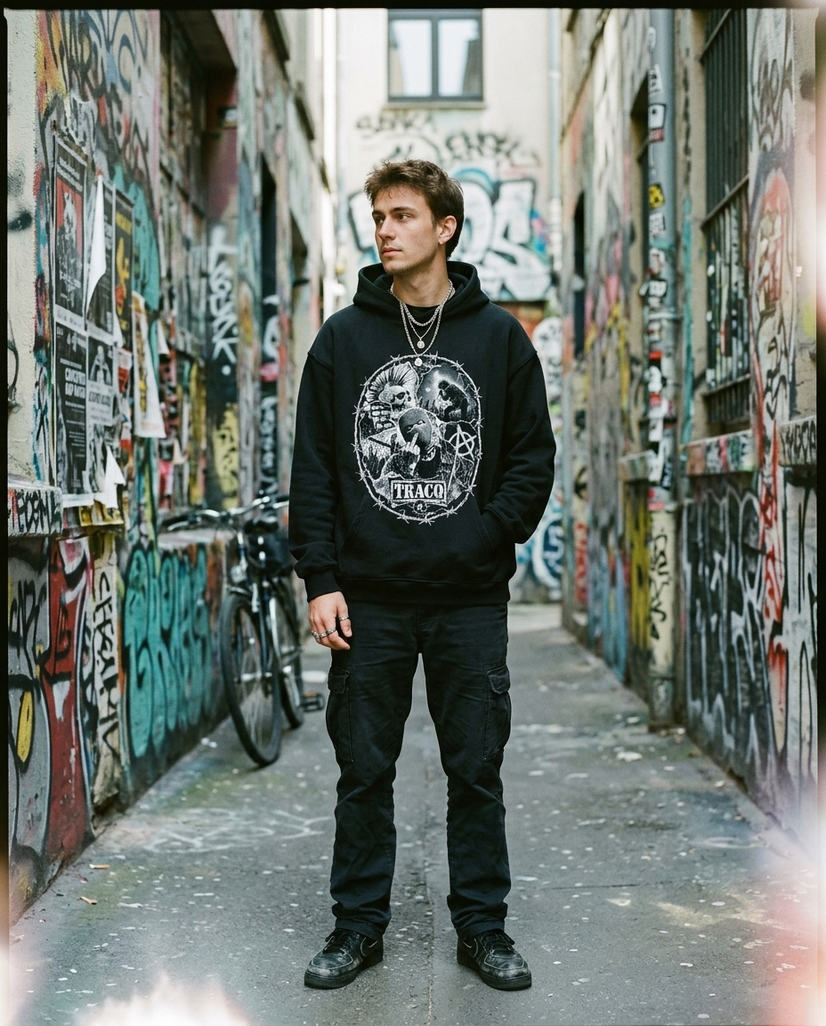 TRACQ. - "UNDERGROUND FLYER" Heavy Oversized Hoodie